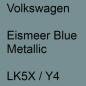 Preview: Volkswagen, Eismeer Blue Metallic, LK5X / Y4.